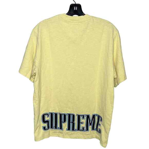 SUPREME Contrast Appliqué S/S Top Tee T-Shirt Pale Yellow FW22 Size small new - Picture 1 of 5